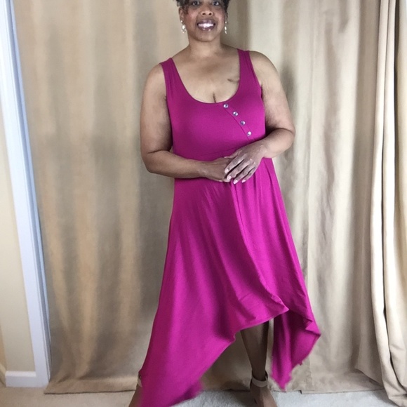 SWAK Dress w/ Sharkbite Hem & Keyhole Back Size 1X - Picture 1 of 9